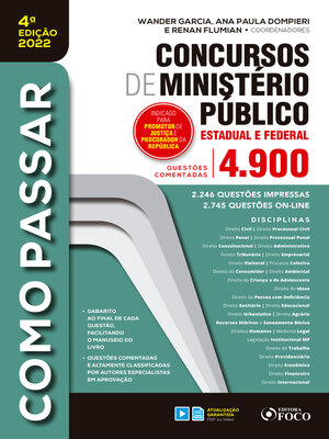 cover image of Concursos de ministério público estadual e federal
